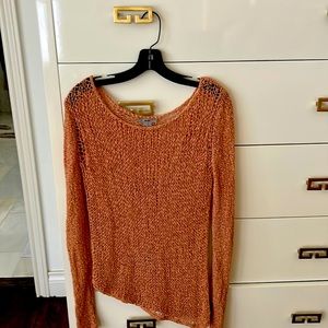 Beautiful beige/peach sweater size petite by Helmut silk knit